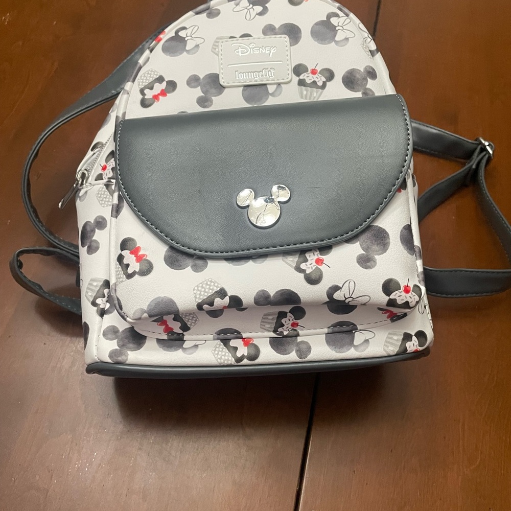 Loungefly Disney Mickey Mouse Baby Bag - Gray and White